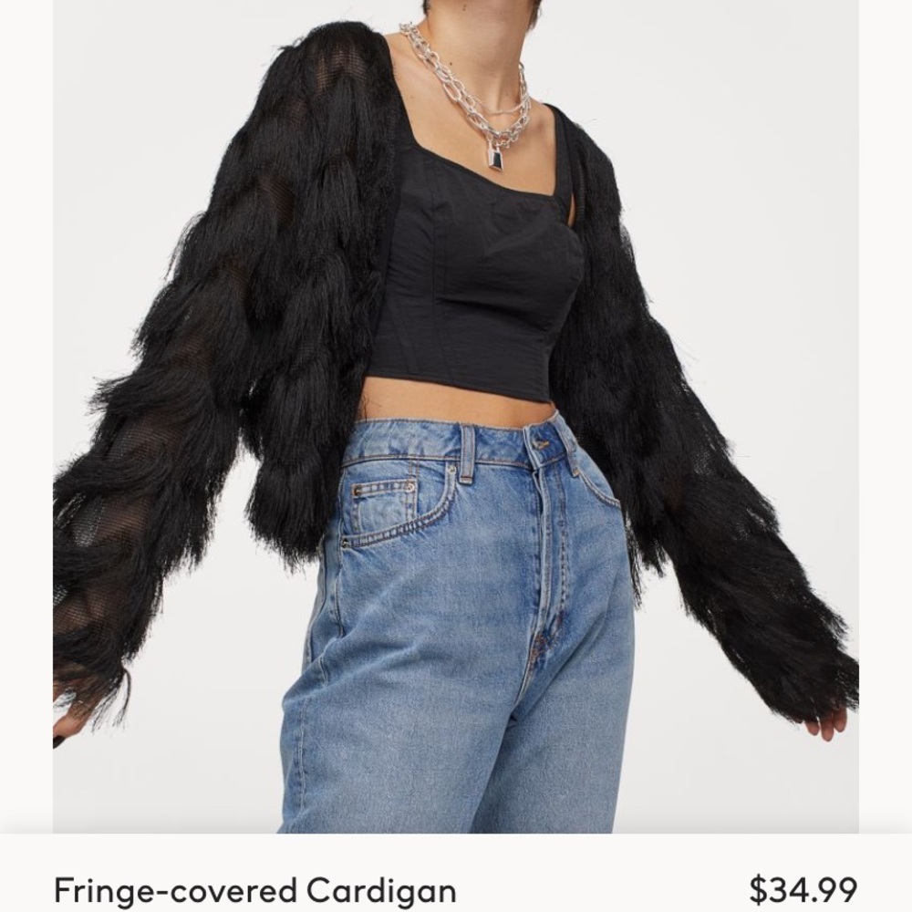 H&M new with tags fringe cardigan